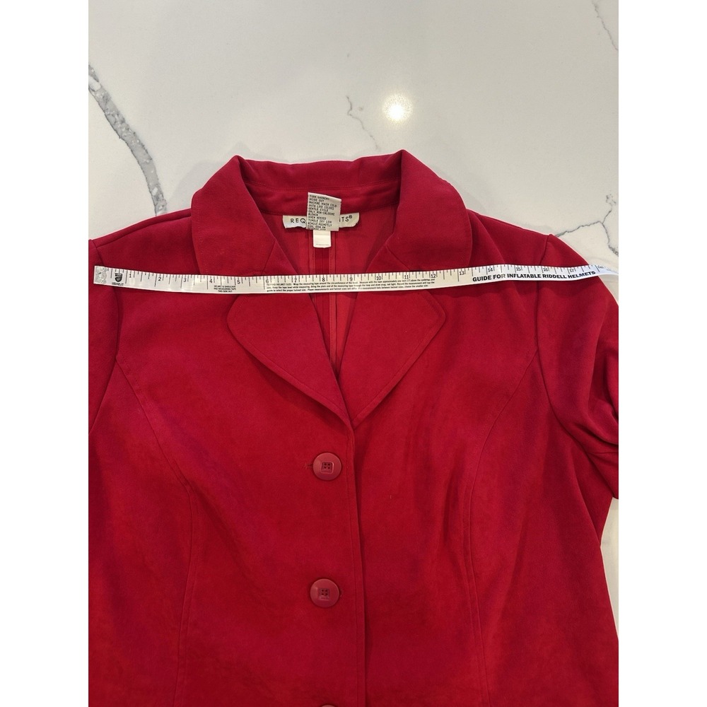 Requirements Women's Long Sleeve 3 Button Blazer, Red Size Large - Picture 6 of 9